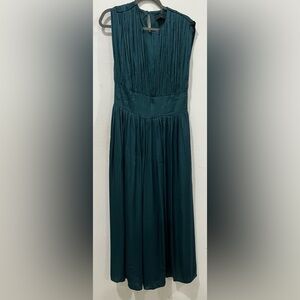 Banana Republic Deep Teal Pleated Dress